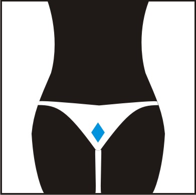 diamond-shaped bikini