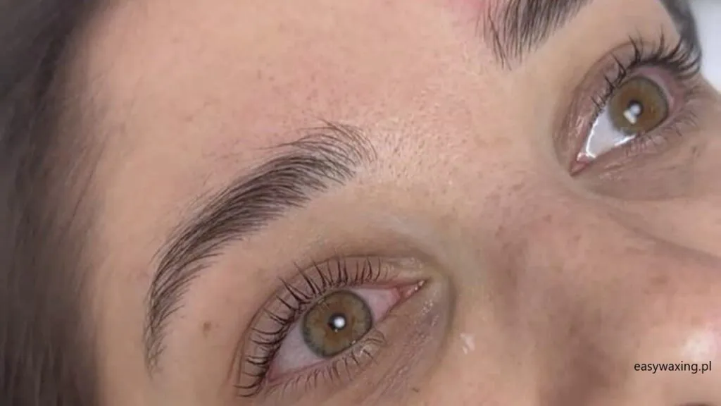 Lifting rzęs efekt zdjęcia po zabiegu